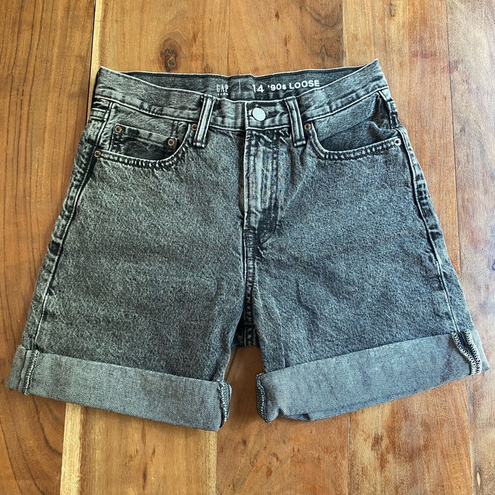 GAP (Youth Size) Gray-Black Jean Shorts